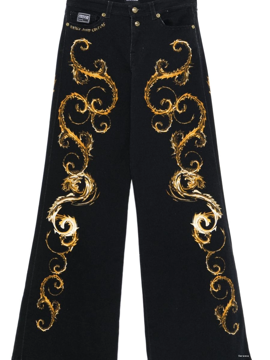 Affordable flared Versace Jeans Couture Women Chromo jeans Couture-print 0717
